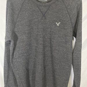 American Eagle Outfitters Vibtage Fit Mens Sz L Waffle Knit L/S Shirt Top